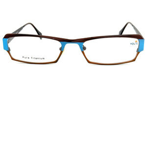 YOU'S Eyewear 493 203 Brown Blue Eyeglasses Frame 53-19-140mm H14819